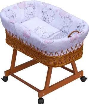 Kolébka pro miminko Scarlett Gusto proutěný košík na miminko růžový