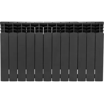 Radiátor Deskový HLINÍKOVÝ radiátor G500F 12-segmentový GRAPHITE universální BOČNÍ