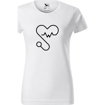 Dámské tričko Dámské tričko - EKG doktorka Barva: Černá, Velikost: XL