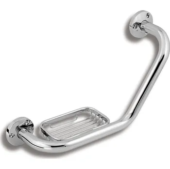Madlo do koupelny Novaservis Lomené madlo k vaně s drátěnou mýdlenkou Metalia 1 chrom
