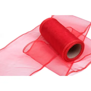 Organza obšitá šíře 12cm návin 8m