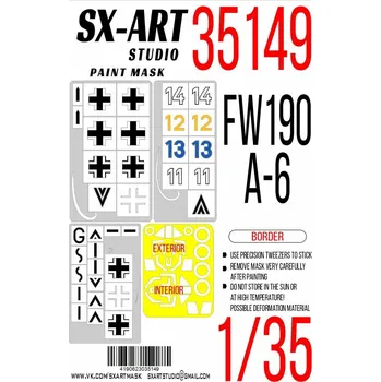 Plastikový model 1/35 Paint mask Fw 190A-6 (BORDER) MAX + insignia