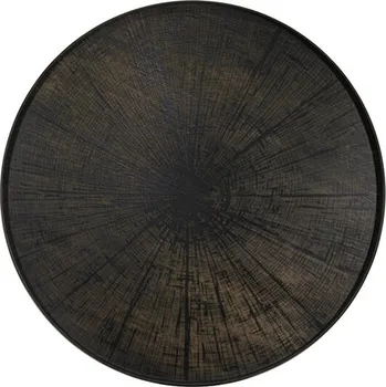 Kulatý podnos Tray Ethnicraft dřevěný Black Slice XL Extra Large