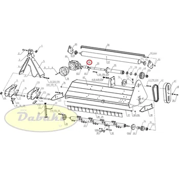 Mulčovač 60 - spojka horní hřídele mulčovače EFGC