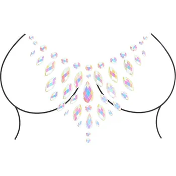Erotická ozdoba Ouch! Glow in the Dark Body Jewelry Stickers Chest OU855GLO
