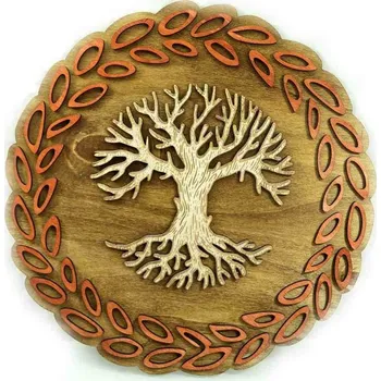 Přívěsek River Laser Design Strom Života Dřevěná plastika na stěnu 8823015