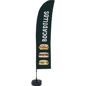 Beach Flag Budget Wind Complete Set Sandwiches Spanish ECO