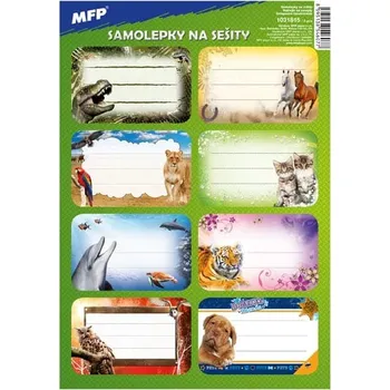 samolepka Samolepky na sešity (8ks) Barva: zelená