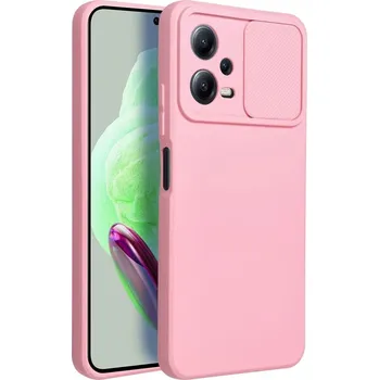 Beweare SLIDE kryt s krytkou na čočku na Xiaomi Redmi Note 12 5G / Poco X5 - růžový