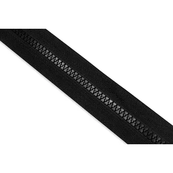 Zip zip metrážový kostěný 5 mm Barva: 999 - černá