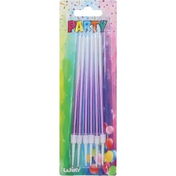 Dortová svíčka Svíčky dortové, 6 kusů se stojánky