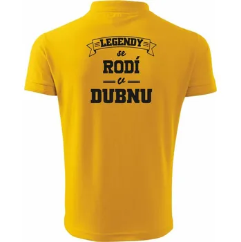 Pánská košile Legendy se rodí v dubnu - Polokošile pánská Pique Polo 203 - 5XL ( Žlutá )
