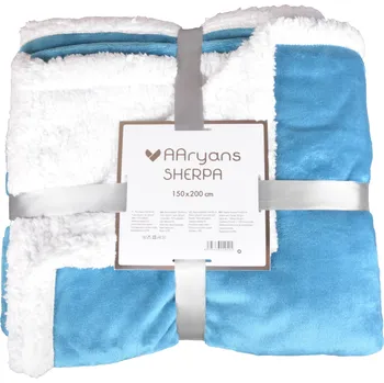 deka Aaryans Deka s beránkem Sherpa tyrkysová 150x200 cm