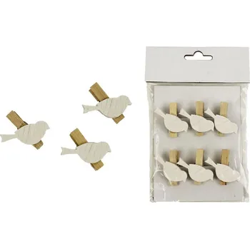 Velikonoční dekorace Ptáčci klip, 6 ks X1634