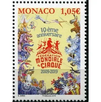Poštovní známka (2019) MiNr. 3422 ** - Monako - Světová cirkusová asociace.