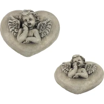 Vánoční dekorace Dekorace srdce s andělem X3458