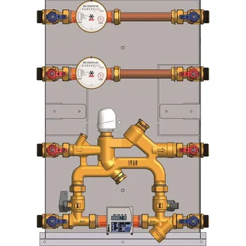 Ventil Bytová měřicí sestava - bez skříně - topení Kv 2,75, bez měřiče a vodoměru IVAR.EQM 13B