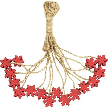Vánoční dekorace Vločky ve svazku, 16ks D0875/C