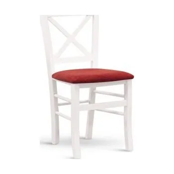 Jídelní židle Židle CLAYTON látka bílá koženka focus beige