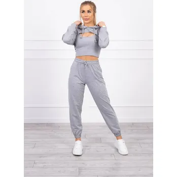 3dílná bavlněná souprava šedá UNI