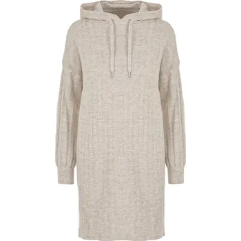 Dámské šaty ONLY Pletené svetrové šaty béžové M