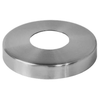 Kryt příruby (o 125 / 22 mm) na trubku o 48,3 mm, broušená nerez K320 / AISI304