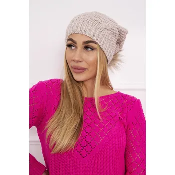 Čepice Sandra K210 světle béžová fleecová čepice UNI