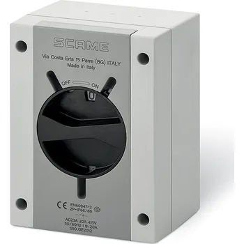 spínač Scame 590.GE2013 Průmyslový spínač ISOLATOR plastový - 20A 3P IP66/IP69 standard