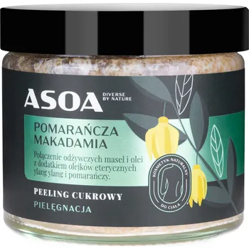 Tělový peeling Asoa tělový peeling pomeranč a makadamia, 250 ml