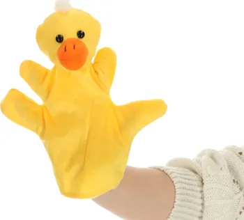 Plyšový maňásek na ruku kachna 23 x 12 cm žlutý
