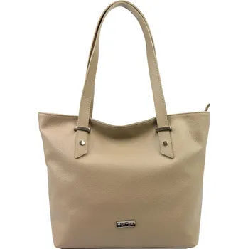 Kabelka Dámská kabelka MiaMore 01-058 DOLLARO tmavě béžová + doprava zdarma