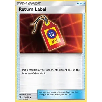 Sběratelská karetní hra Pokémon TEU 153/181 Return Label - Team Up Stav: Excellent, Verze: REVERSE HOLO