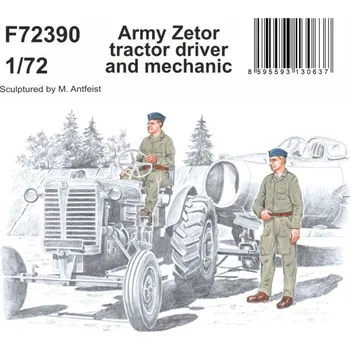 Plastikový model 1:72 Army Zetor Tractor Driver and Mechanic
