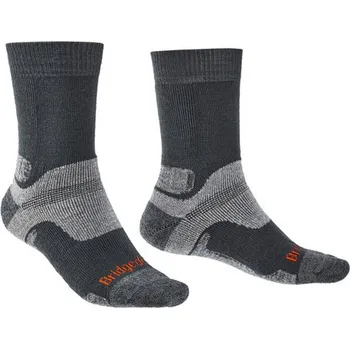 Pánské termo ponožky Pánské turistické ponožky Bridgedale Hike Midweight Merino Performance Boot gunmetal - L (9-11,5) / EU 44-47 / 27-29 cm