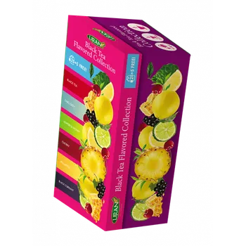 Nápoj Liran Čaj Black Tea Flavored Collection - Černý čaj s příchutí citron a med ananas višeň černý