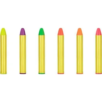 Karnevalový doplněk Tužky na obličej a tělo, barevné, 6 ks