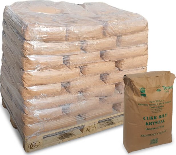 TTD Tereos Cukr Krystal 15 kg 48x15 kg PALETA 720 kg