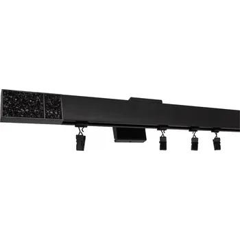 Garnýž Kovovégarnýže.cz Garnýže Quadrato crystal dark černá matná Varianta jednořadá nebo dvouřadá: Dvouřadá, Délka: 301-350cm, Uchycení látky: jezdec s háčkem