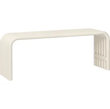 noo.ma Béžová kovová lavice Nokk 114 cm