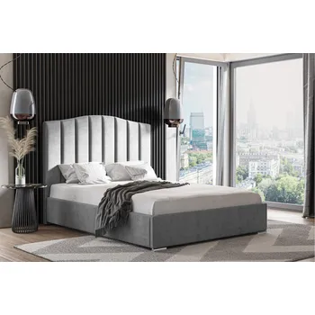 Postel Eka Čalouněná postel MARGOT 90x200 cm Barva látky Trinity: (2323) Tmavá růžová, Úložný prostor: Bez úložného prostoru