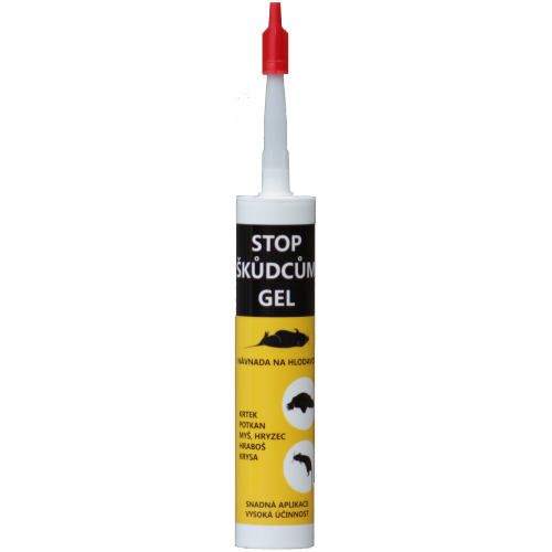 STOP GEL PROFESIONAL na kontrolu krtků, hryzců, hrabošů, myší, krys a potkanů kartuš 300g