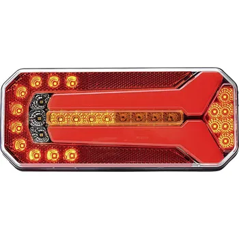 Přívěs WAS zadní světla přívěsu otevřené konce blinkr, brzdové světlo, zadní mlhovky, zadní světla vzadu, vlevo, vpravo 12 V, 24 V vícebarevná čiré sklo