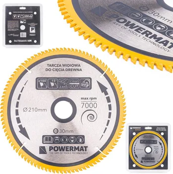 Pilový kotouč POWERMAT Pilový kotouč na dřevo 210×30 100z | TDD-210x30x100Z PM0891