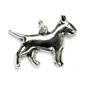 Přívěsek Stříbrný přívěsek bullterier - P106 (Stříbrný přívěsek psa bullteriera)