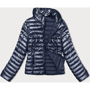 Tmavě modrá prošívaná dámská bunda se stojáčkem (16M9110-215) odstíny modré S (36)