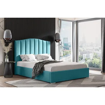 Postel Eka Čalouněná postel MARGOT - Kronos 180x200 cm Barva látky: Azurová (13), Úložný prostor: Bez úložného prostoru