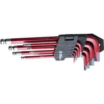 Klíč Sada imbus s kuličkou CrV6150 9 dílů XTLINE XT081