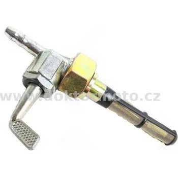 Palivový systém pro motocykl Kohout paliva s převlečnou maticí, dlouhá páčka ( Jawa )