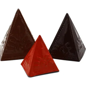 Aroma lampa AWM, Ltd, S3 8AL Pyramidová Sada Tří Forem pro Kadidlové Prášky - Světle Hnědá, Tmavě Hnědá, Tmavě Oranžová