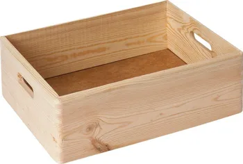 Úložný box Kesper 69500 víceúčelová dřevěná bedýnka 40 x 30 x 14 cm